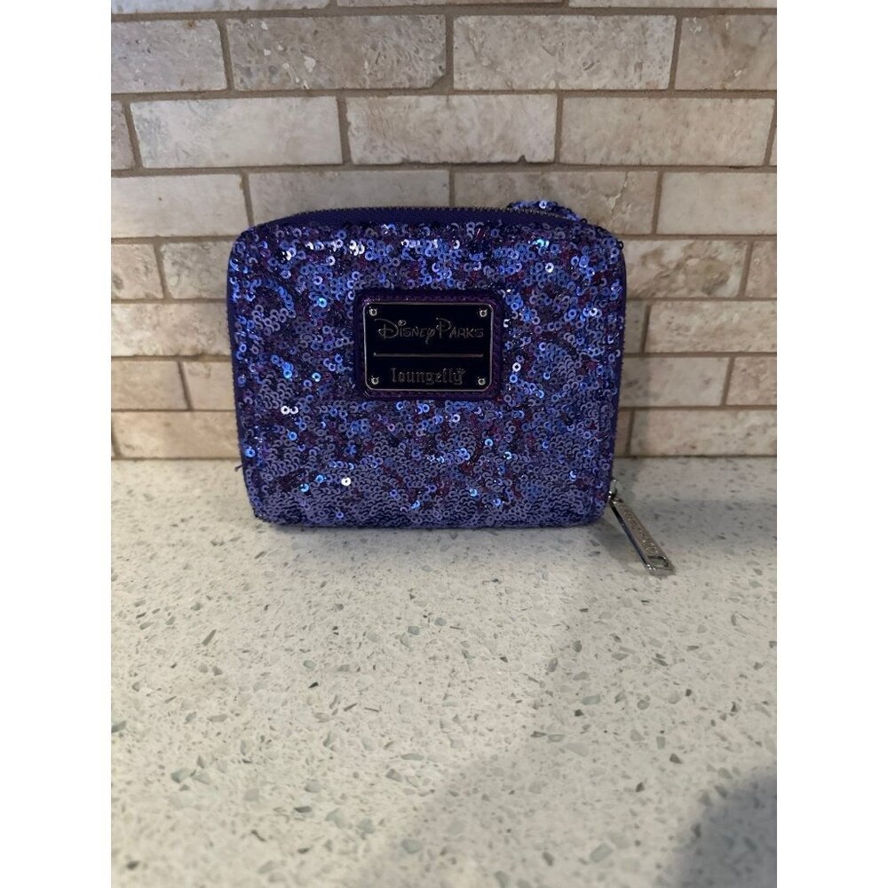 Disney Minnie Potion Purple Sequined Wallet by Loungefly